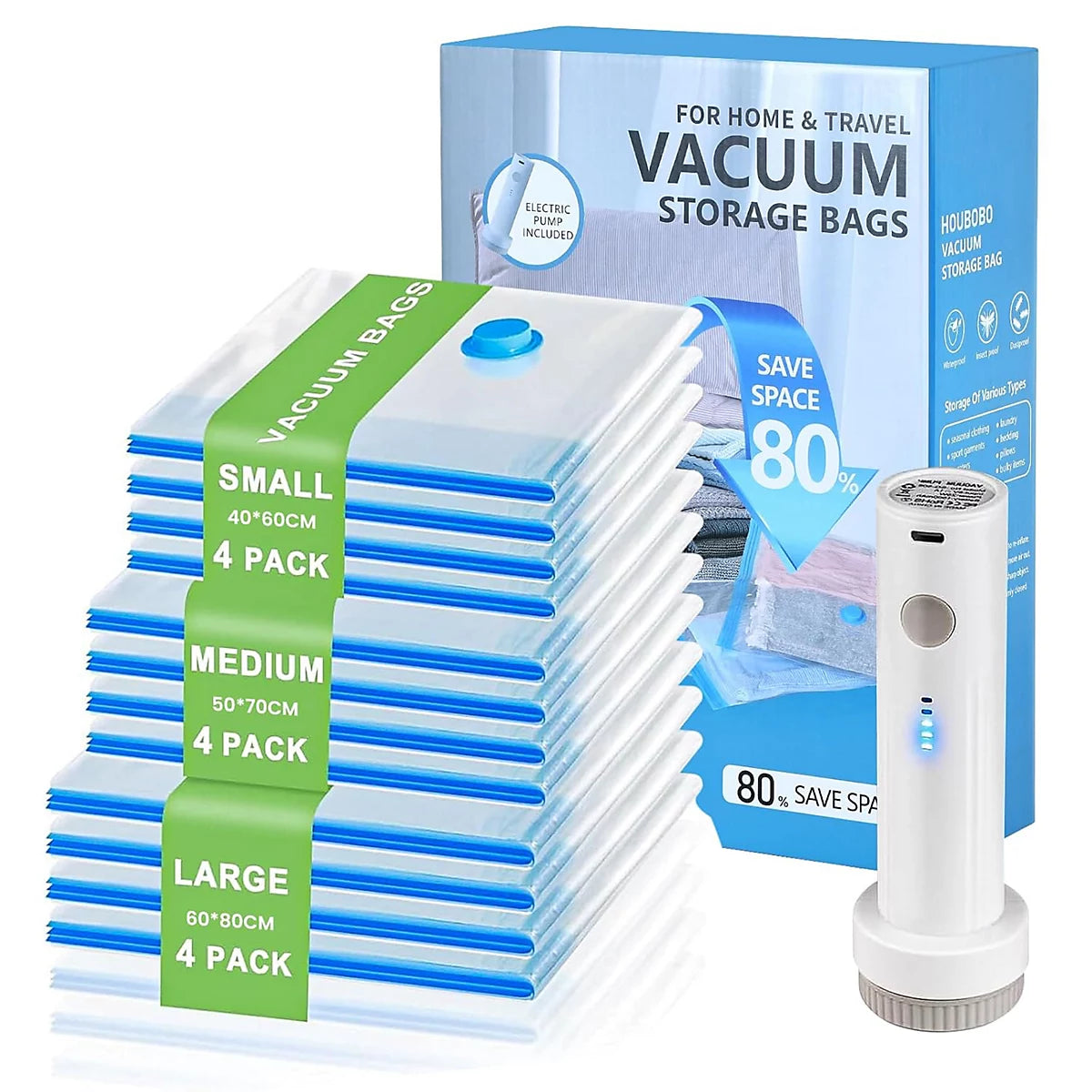 12PCS SmartVac™ Vacuum Storage Bags Set