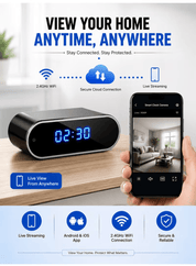 1080P WiFi Smart Clock Camera with Indoor Home & Office Security Camera