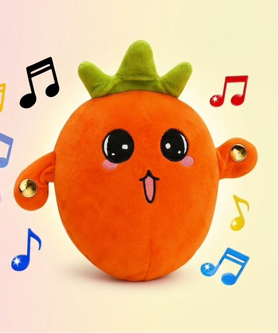 Cute Musical Orange Plush Toy