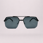 Octagon Rimless Sunglasses - Black