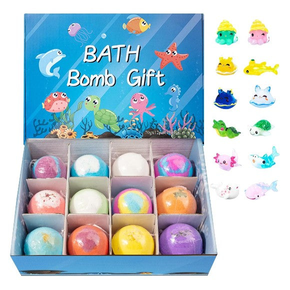 12x Kids Surprise Bath Bomb | Fun Fizzy Bath Bomb with Toy Inside