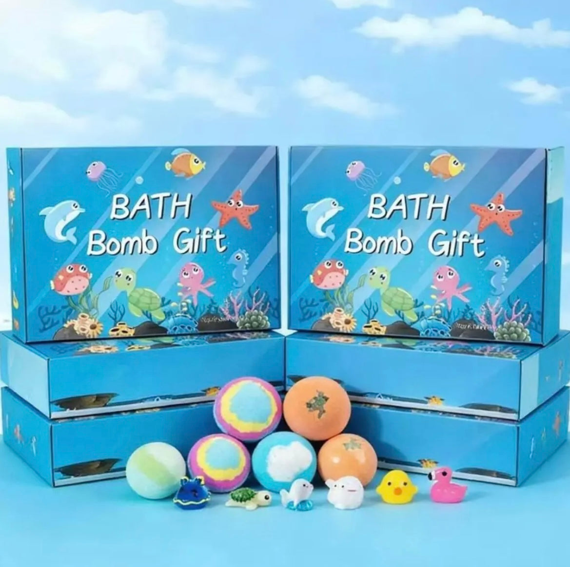12x Kids Surprise Bath Bomb | Fun Fizzy Bath Bomb with Toy Inside