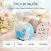 12x Kids Surprise Bath Bomb | Fun Fizzy Bath Bomb with Toy Inside