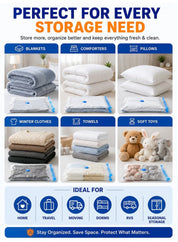 12PCS SmartVac™ Vacuum Storage Bags Set
