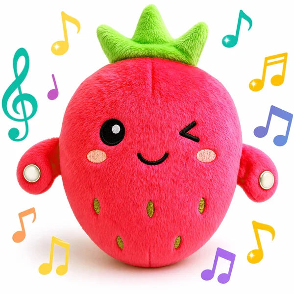 Cute Musical Strawberry Plush Toy